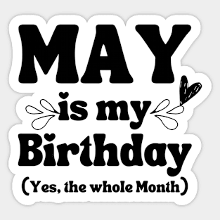 May Birthday Sticker